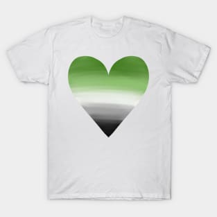 Aromantic Pride Heart T-Shirt